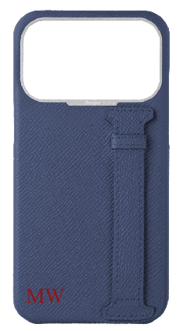 Customized Navy Epsom Side Strap Case
