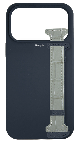 Customized Dark Navy Silicon Side Strap Case