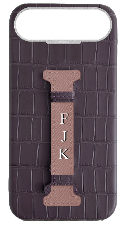 Customized Matte Deep Purple Embossed Crocodile Case