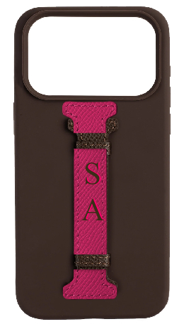Customized Brown Silicon Middle Strap Case