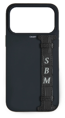 Customized Black Silicon Side Strap Case