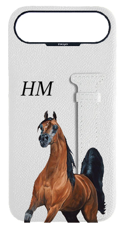 Customized White Epsom Side Strap Case