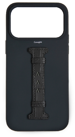 Customized Black Silicon Middle Strap Case