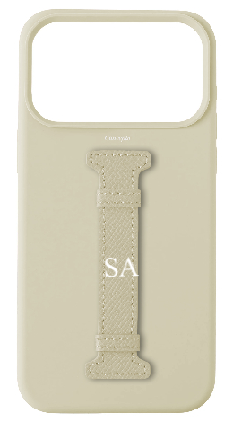 Customized White Silicon Middle Strap Case