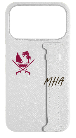 Customized White Epsom Side Strap Case