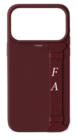 Customized Maroon Silicon Side Strap Case