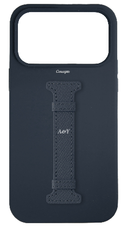 Customized Navy Silicon Middle Strap Case