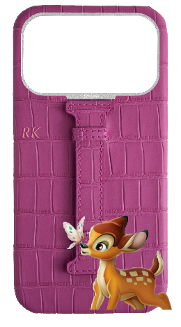 Customized Matte Fuchsia Embossed Crocodile Case