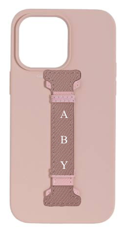 Customized Soft Pink Silicon Middle Strap Case