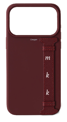 Customized Maroon Silicon Side Strap Case