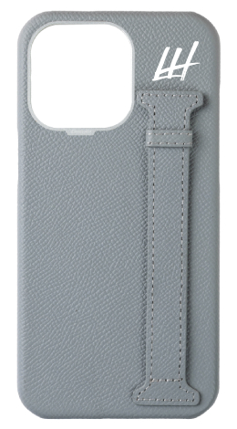Customized Light Blue Grey Epsom Side Strap Case