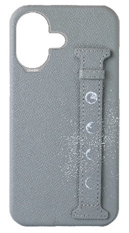 Customized Light Blue Grey Epsom Side Strap Case