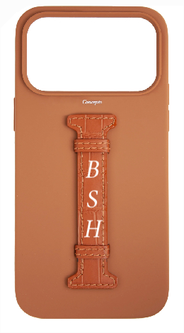 Customized Tan Silicon Middle Strap Case