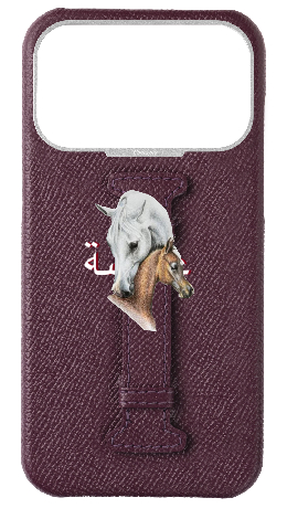 Customized Maroon Epsom Middle Strap Case