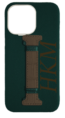 Customized Green Epsom Middle Strap Case