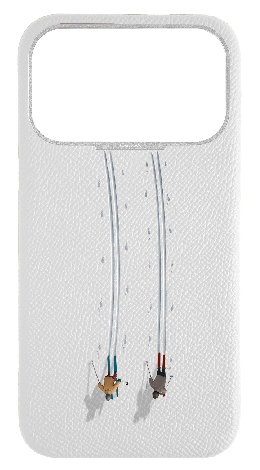 Customized White Strapless Case 
                 Skiing