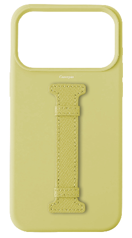 Customized Butter Yellow Silicon Middle Strap Case