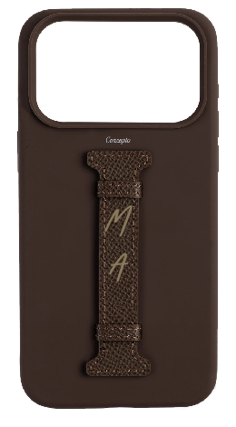Customized Brown Silicon Middle Strap Case