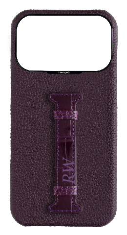 Customized Deep Purple Exotic Crocodile Middle Strap Case