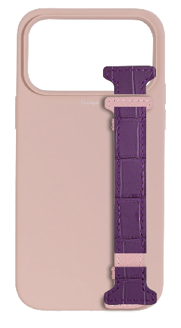 Customized Soft Pink Silicon Side Strap Case