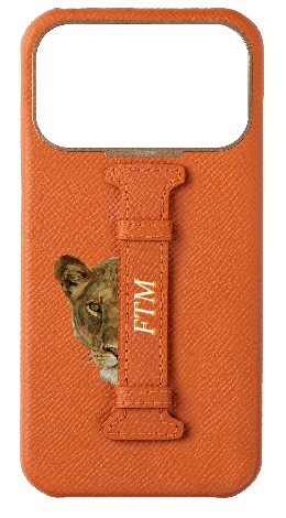 Customized Orange Epsom Middle Strap Case