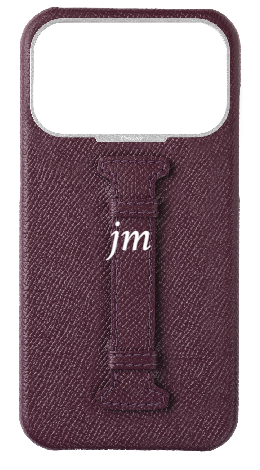 Customized Maroon Epsom Middle Strap Case