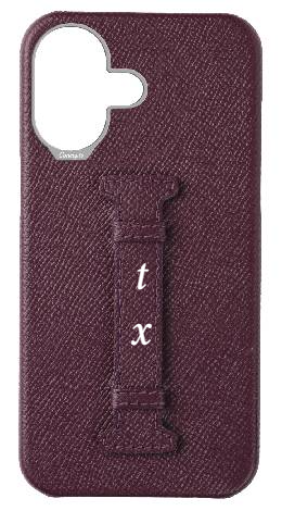 Customized Maroon Epsom Middle Strap Case