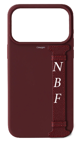 Customized Maroon Silicon Side Strap Case