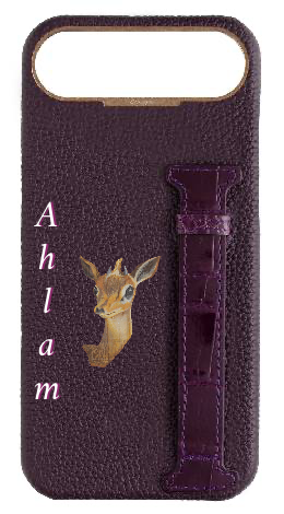 Customized Deep Purple Exotic Crocodile Side Strap Case