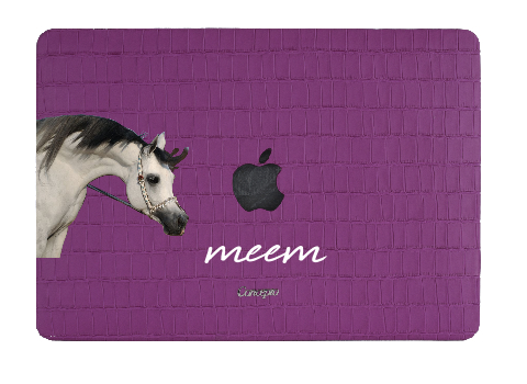 Customized Fuchsia Pink Embossed Crocodile Macbook Case