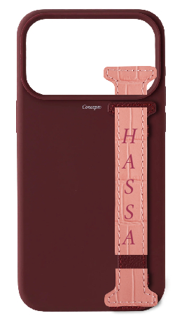 Customized Maroon Silicon Side Strap Case