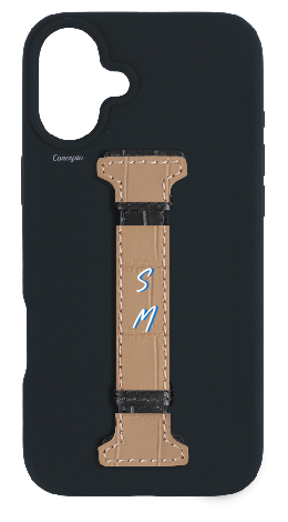 Customized Black Silicon Middle Strap Case