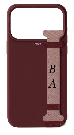Customized Maroon Silicon Side Strap Case