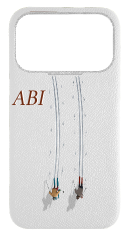 Customized White Strapless Case 
                 Skiing