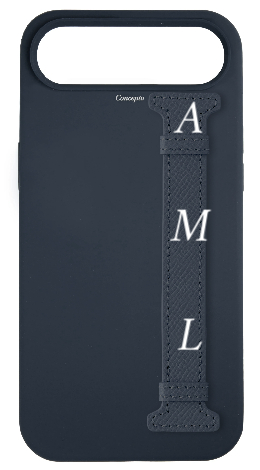 Customized Navy Silicon Side Strap Case