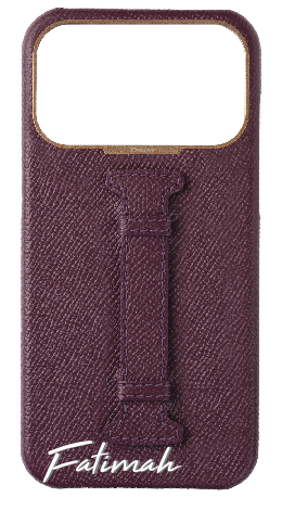 Customized Maroon Epsom Middle Strap Case