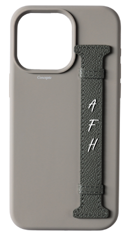 Customized Grey Silicon Side Strap Case