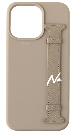 Customized Cream Silicon Side Strap Case