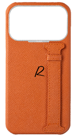 Customized Orange Epsom Side Strap Case