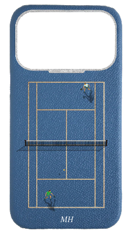 Customized Blue Strapless Epsom Case 
                 Tennis