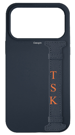 Customized Dark Navy Silicon Side Strap Case