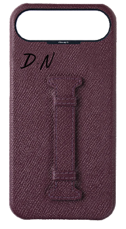 Customized Maroon Epsom Middle Strap Case