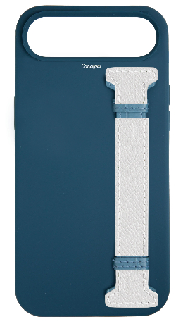 Customized Blue Silicon Side Strap Case