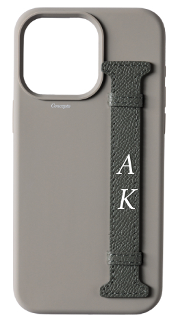 Customized Grey Silicon Side Strap Case