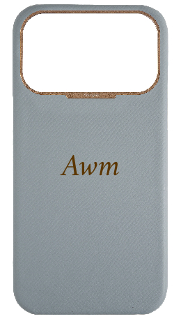 Customized Light Blue Grey Strapless Epsom Case