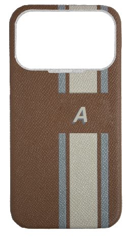 Customized Striped Taupe Strapless Case