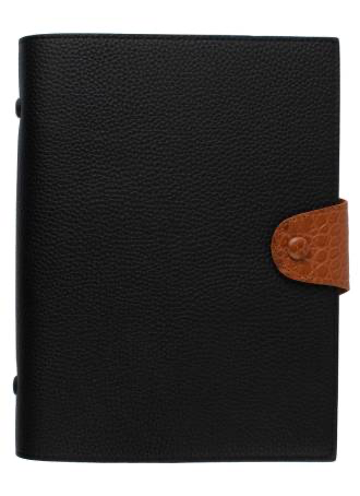 Customized Small Black/Camel Notebook