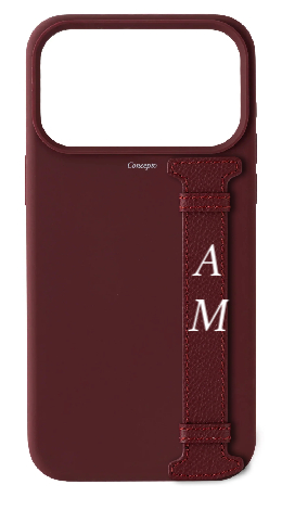 Customized Maroon Silicon Side Strap Case