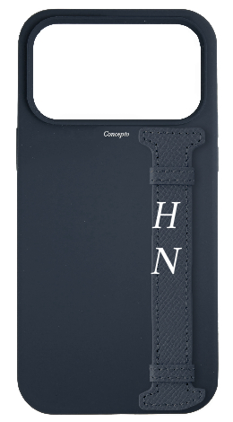 Customized Dark Navy Silicon Side Strap Case