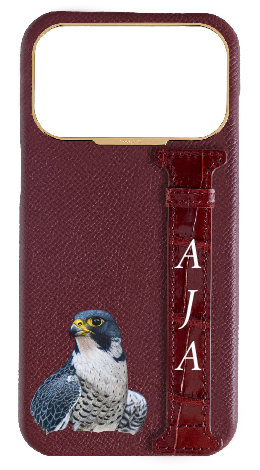 Customized Burgundy Exotic Crocodile Side Strap Case
